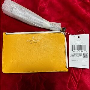 Kate Spade Yellow Zip Wallet